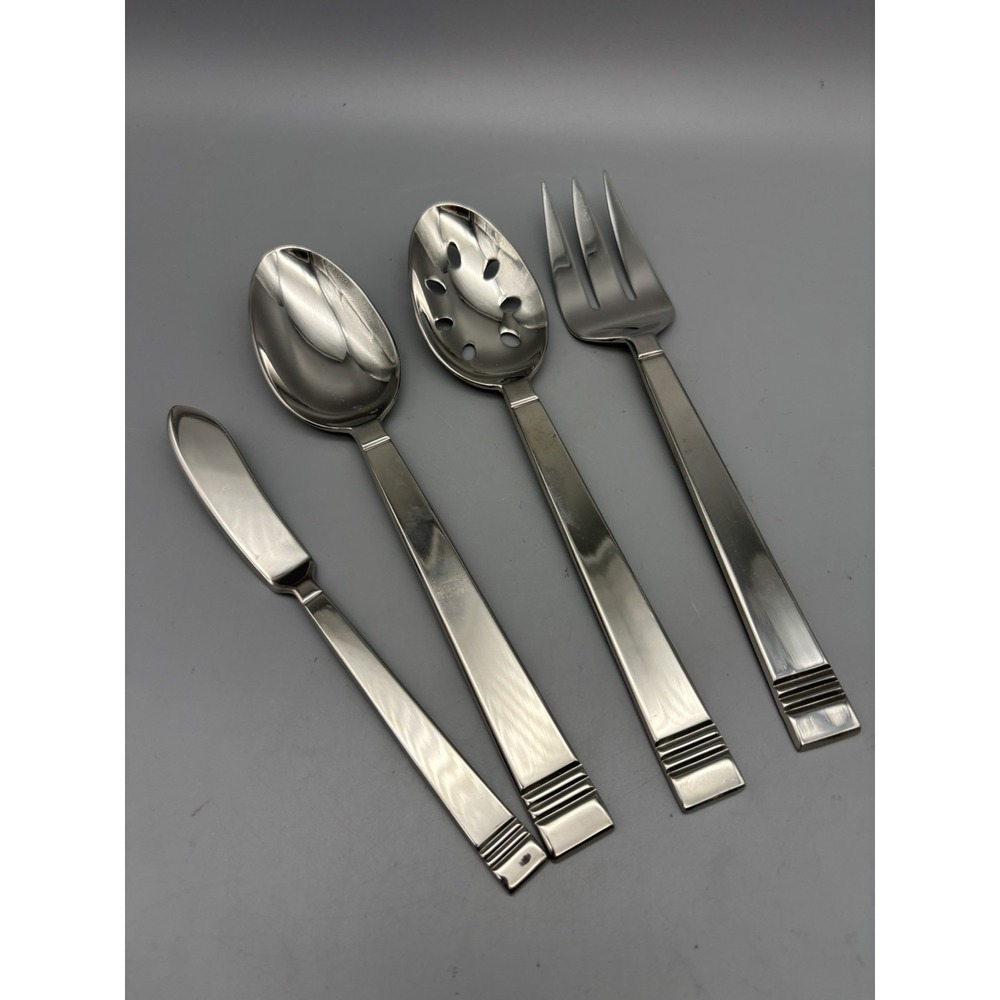 Lenox TIN CAN ALLEY Stainless Steel Flatware Serving Pieces Set of 4